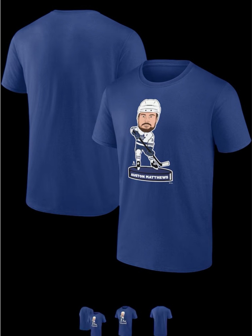 Auston Matthews Toronto Maple Leafs Fanatics Player Bobblehead T-Shirt - Blue